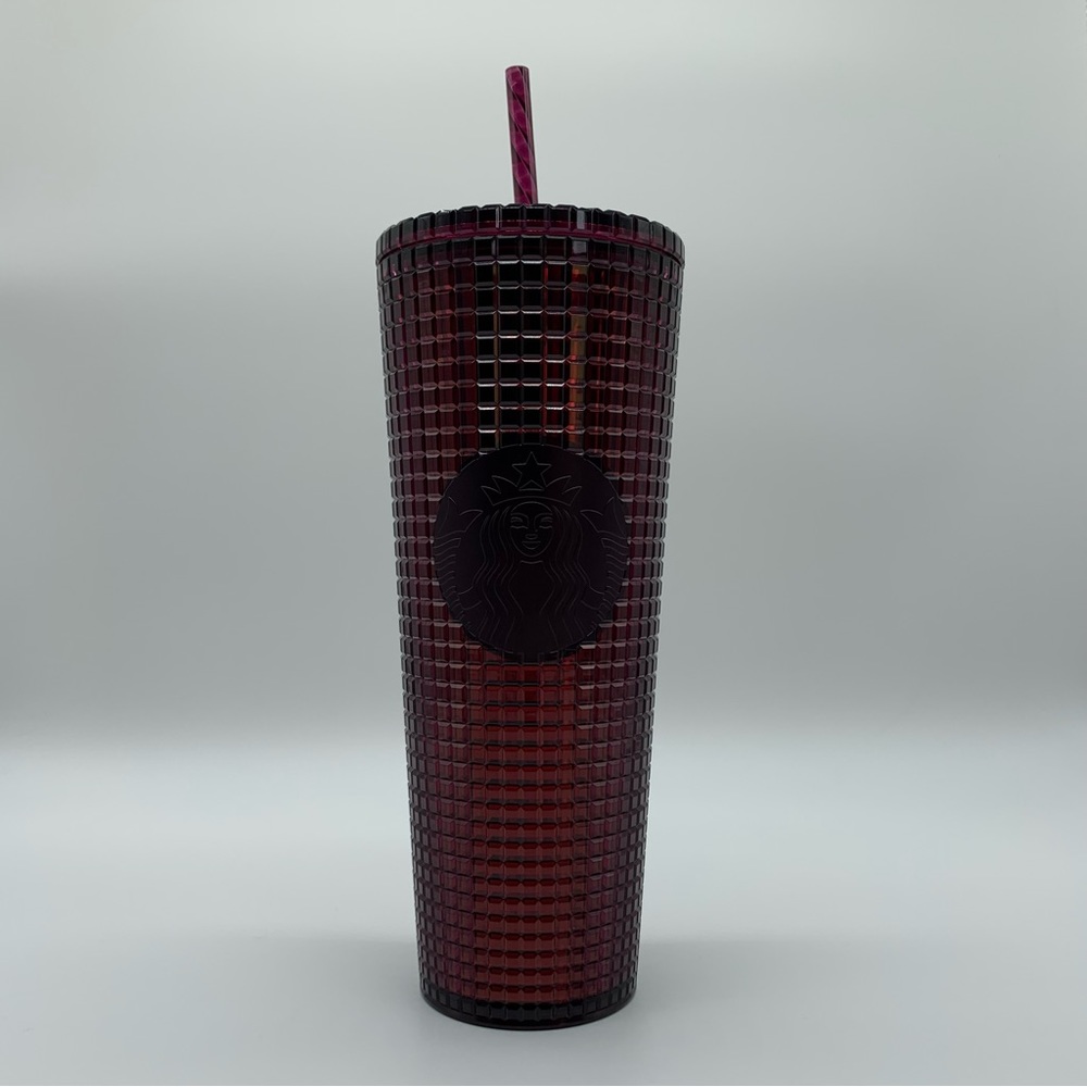 Starbucks Berry Plum Disco Grid Tumbler